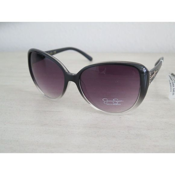 Jessica Simpson J5997-OXX Oversized Crystal Accent Black & Clear Rim Sunglasses - Picture 11 of 11